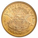 1872 $20 Liberty Gold Double Eagle AU-58 NGC