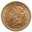1872 $20 Liberty Gold Double Eagle AU-58 PCGS