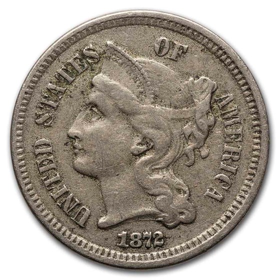 1872 3 Cent Nickel VF 1872 3 Cent Nickel VF