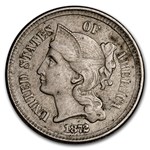 1872 3 Cent Nickel XF