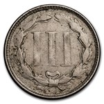 1872 3 Cent Nickel XF