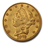 1872-CC $20 Liberty Gold Double Eagle AU-58 PCGS CAC