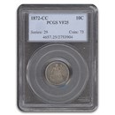 1872-CC Liberty Seated Dime VF-25 PCGS