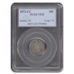 1872-CC Liberty Seated Dime VF-25 PCGS