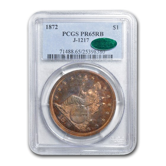 1872 Copper Trade Dollar Pattern PR-65 PCGS CAC (J-1217, RB) 1872 Copper Trade Dollar Pattern PR-65 PCGS CAC (J-1217, RB)