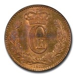 1872 Denmark Skilling MS-64 PCGS (Red/Brown)