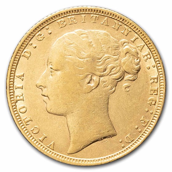 1872 Great Britain Gold Sovereign Victoria St. George AU 1872 Great Britain Gold Sovereign Victoria St. George AU