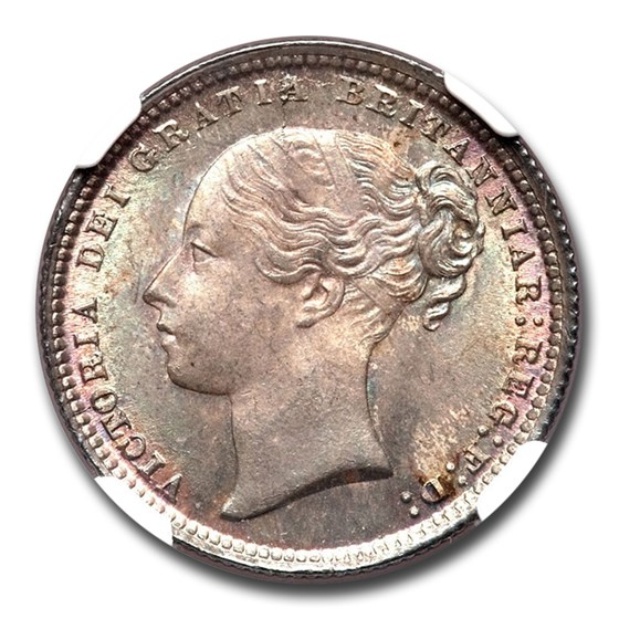 1872 Great Britain Silver Shilling Queen Victoria MS-65 NGC 1872 Great Britain Silver Shilling Queen Victoria MS-65 NGC