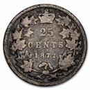 1872-H Canada 25 Cents Good