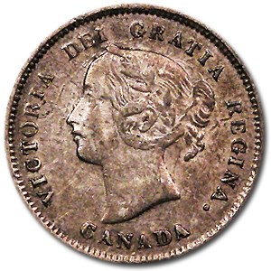 1872-H Canada 5 Cents XF 1872-H Canada 5 Cents XF