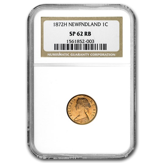 1872-H Newfoundland Cent SP-62 NGC (Red/Brown) 1872-H Newfoundland Cent SP-62 NGC (Red/Brown)