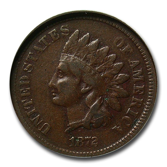 1872 Indian Head Cent Fine-15 NGC 1872 Indian Head Cent Fine-15 NGC