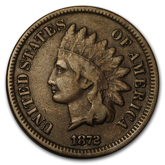 1872 Indian Head Cent Fine 1872 Indian Head Cent Fine