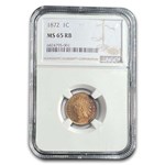 1872 Indian Head Cent MS-65 NGC (Red/Brown)