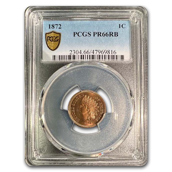 1872 Indian Head Cent PR-66 PCGS (Red/Brown) 1872 Indian Head Cent PR-66 PCGS (Red/Brown)