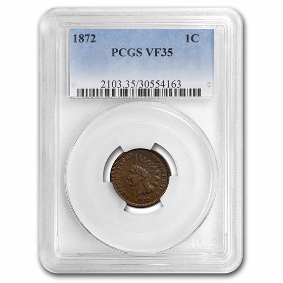 1872 Indian Head Cent VF-35 PCGS 1872 Indian Head Cent VF-35 PCGS