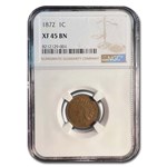 1872 Indian Head Cent XF-45 NGC (Brown)