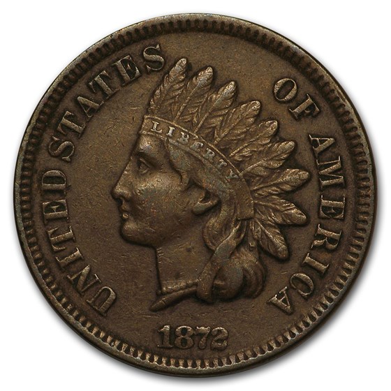 1872 Indian Head Cent XF