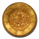 1872 Japan Gold 5 Yen Meiji MS-66 PCGS
