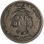 1872 Liberty Seated Dime Fine