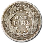 1872 Liberty Seated Dime VF