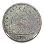 1872 Liberty Seated Dollar AU-50 NGC