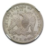 1872 Liberty Seated Dollar AU-50 NGC