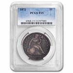 1872 Liberty Seated Dollar Fine-15 PCGS