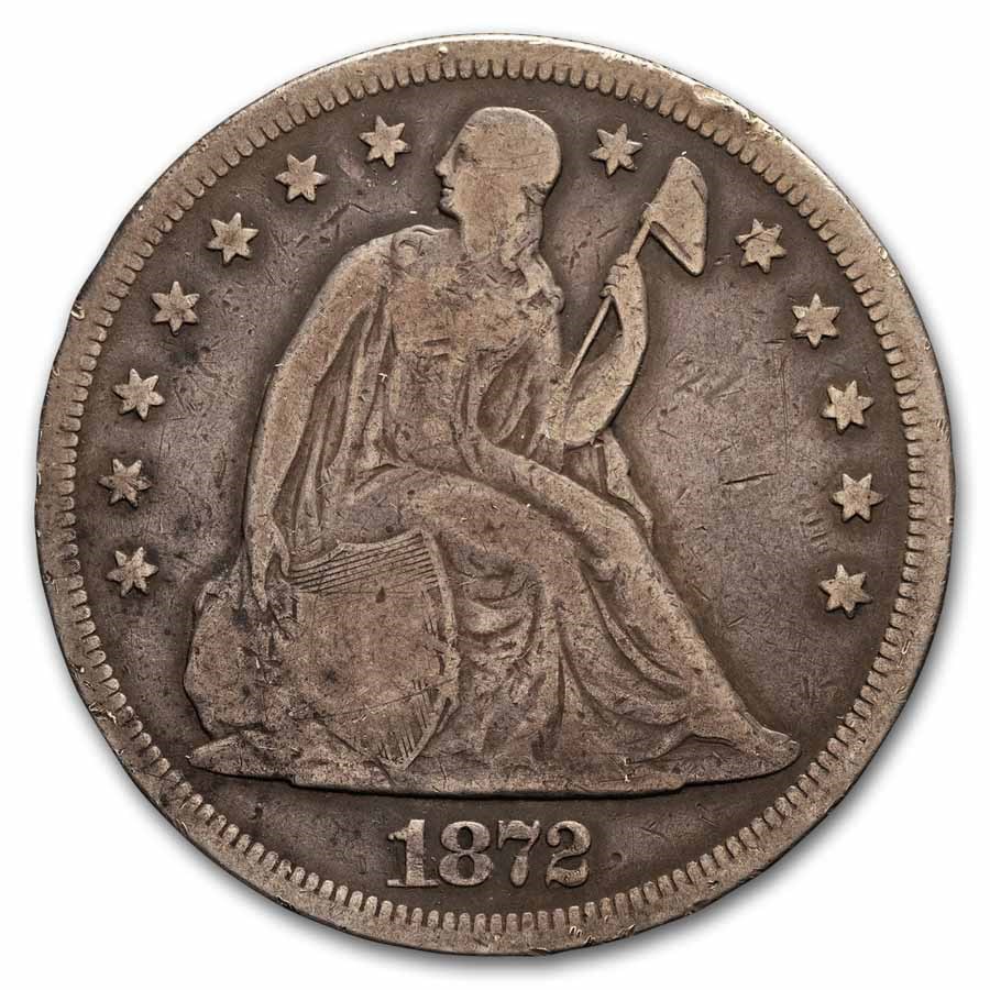 1872 Liberty Seated Dollar Fine