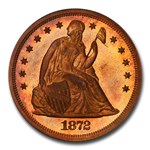 1872 Liberty Seated Dollar Pattern PR-66 PCGS CAC (RB, J-1210)
