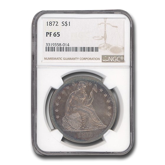 1872 Liberty Seated Dollar PF-65 NGC 1872 Liberty Seated Dollar PF-65 NGC
