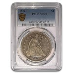 1872 Liberty Seated Dollar VF-20 PCGS