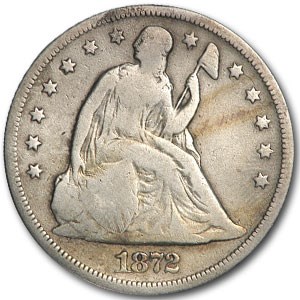 1872 Liberty Seated Dollar VG Details (Cleaned) 1872 Liberty Seated Dollar VG Details (Cleaned)