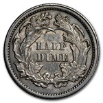 1872 Liberty Seated Half Dime AU