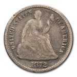1872 Liberty Seated Half Dime Good