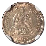 1872 Liberty Seated Half Dime MS-66 NGC