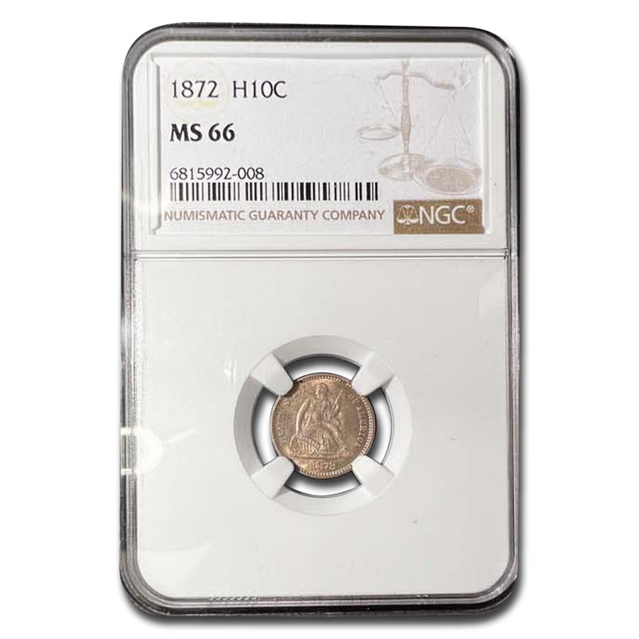 1872 Liberty Seated Half Dime MS-66 NGC
