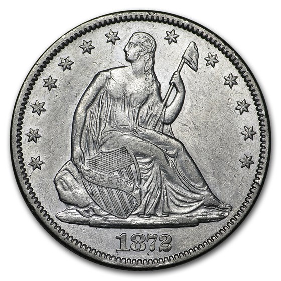 1872 Liberty Seated Half Dollar AU 1872 Liberty Seated Half Dollar AU