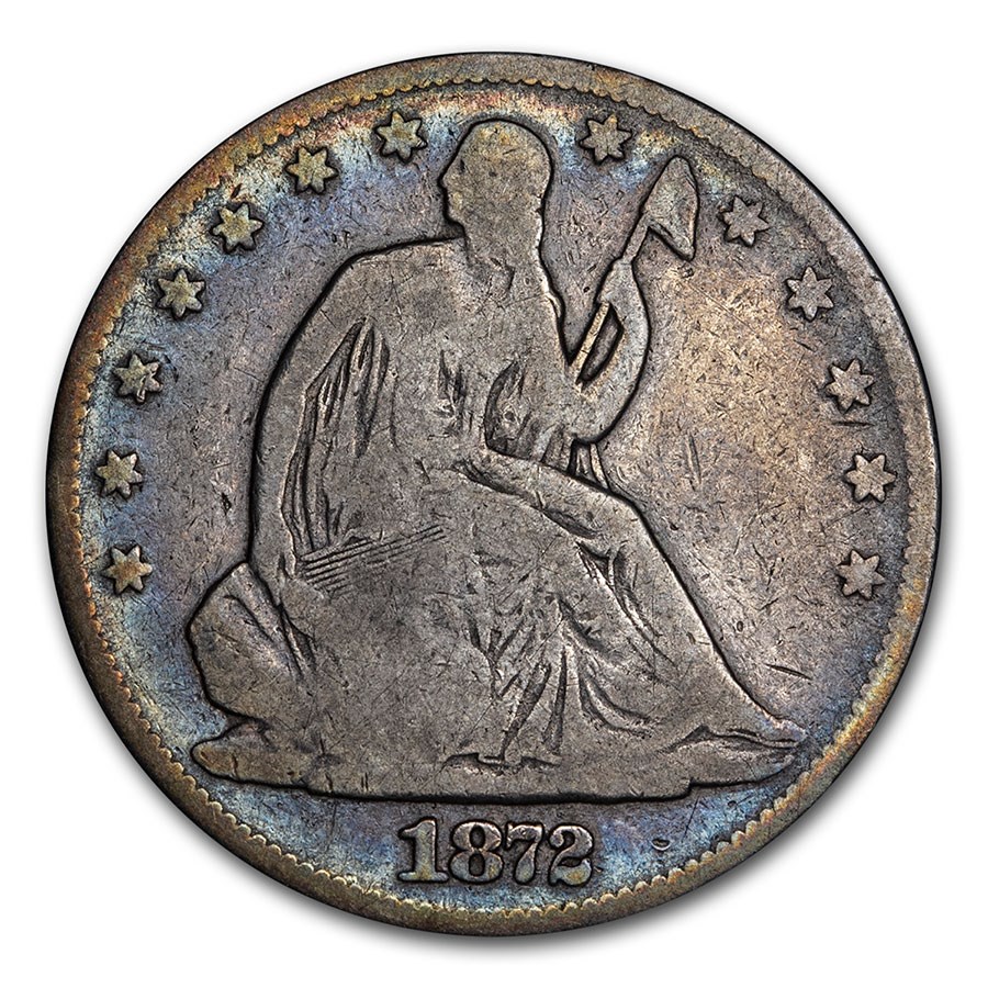 1872 Liberty Seated Half Dollar Good