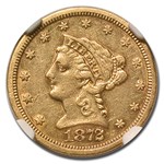 1872-S $2.50 Liberty Gold Quarter Eagle AU-50 NGC