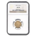 1872-S $2.50 Liberty Gold Quarter Eagle AU-50 NGC
