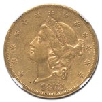 1872-S $20 Liberty Gold Double Eagle AU-50 NGC