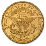 1872-S $20 Liberty Gold Double Eagle AU