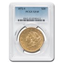 1872-S $20 Liberty Gold Double Eagle XF-45 PCGS