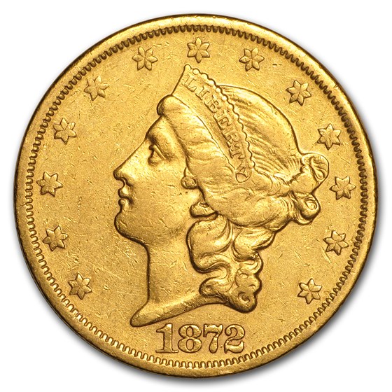 1872-S $20 Liberty Gold Double Eagle XF