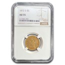 1872-S $5 Liberty Gold Half Eagle AU-55 NGC