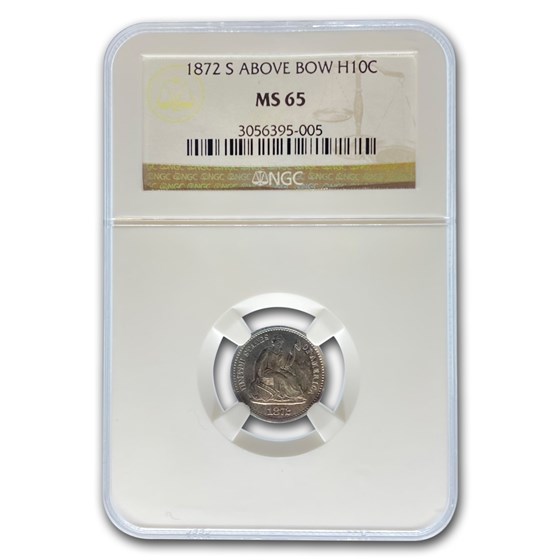 1872-S Liberty Seated Half Dime MS-65 NGC (Above Bow) 1872-S Liberty Seated Half Dime MS-65 NGC (Above Bow)