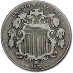 1872 Shield Nickel Fine