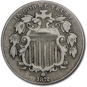 1872 Shield Nickel Fine 1872 Shield Nickel Fine
