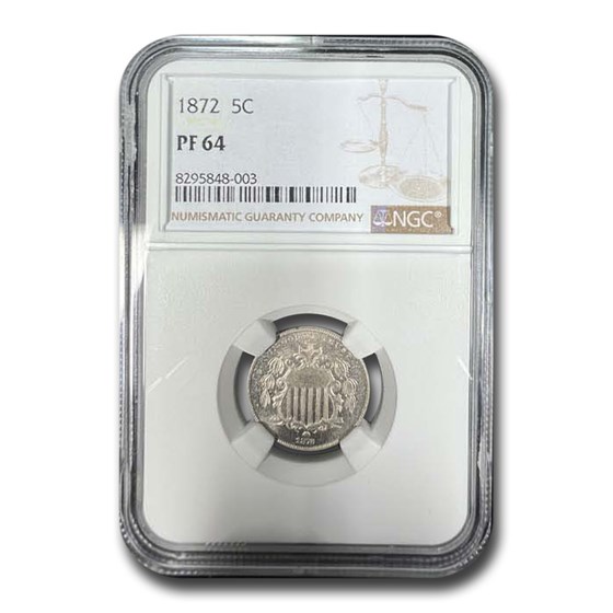1872 Shield Nickel PF-64 NGC 1872 Shield Nickel PF-64 NGC